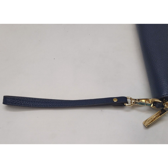 Michael Kors Jet Set Travel Navy Blue Leather Zip Around Phone Case Wallet - NWT - Picture 6 of 16